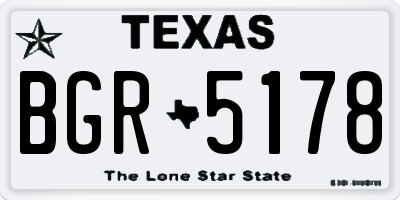 TX license plate BGR5178