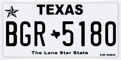 TX license plate BGR5180