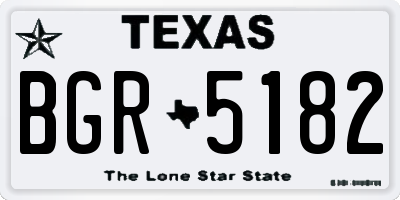 TX license plate BGR5182