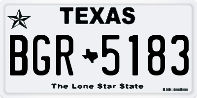 TX license plate BGR5183