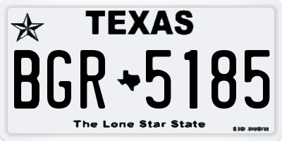 TX license plate BGR5185