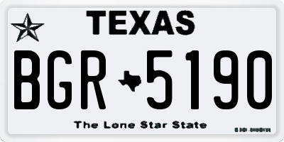 TX license plate BGR5190