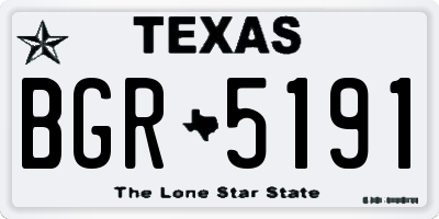 TX license plate BGR5191