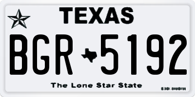 TX license plate BGR5192