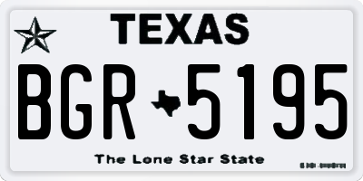 TX license plate BGR5195