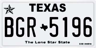 TX license plate BGR5196