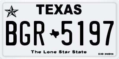TX license plate BGR5197