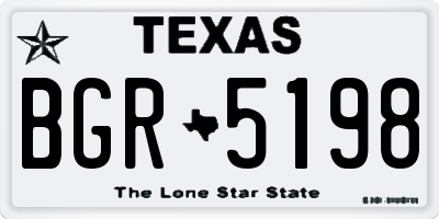 TX license plate BGR5198