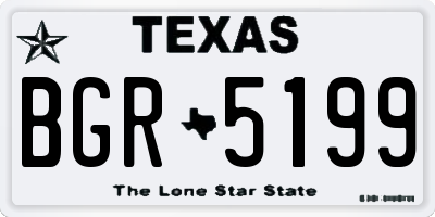 TX license plate BGR5199