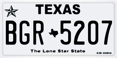 TX license plate BGR5207