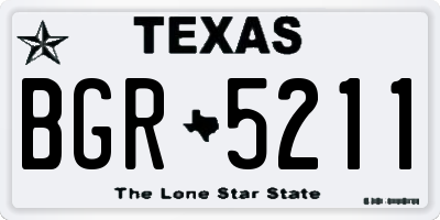 TX license plate BGR5211