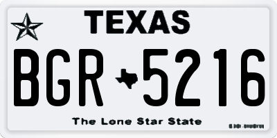 TX license plate BGR5216