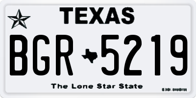 TX license plate BGR5219