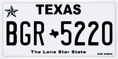 TX license plate BGR5220