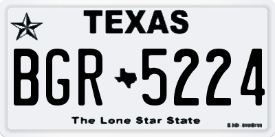 TX license plate BGR5224