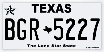 TX license plate BGR5227