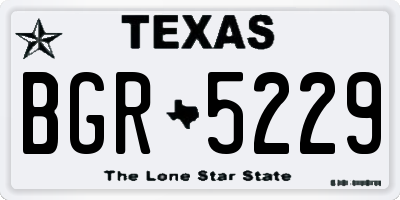 TX license plate BGR5229