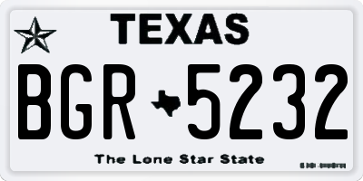 TX license plate BGR5232