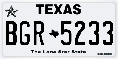 TX license plate BGR5233