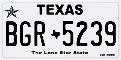 TX license plate BGR5239