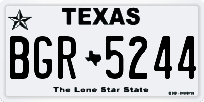 TX license plate BGR5244