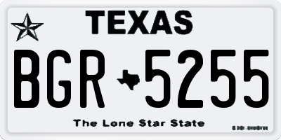 TX license plate BGR5255