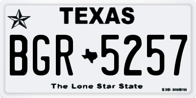 TX license plate BGR5257