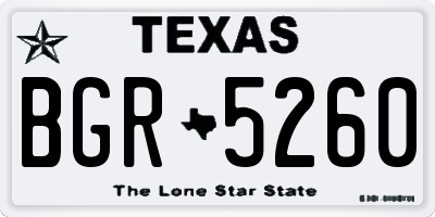 TX license plate BGR5260