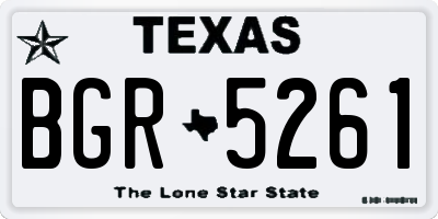 TX license plate BGR5261