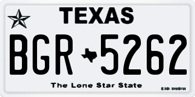 TX license plate BGR5262
