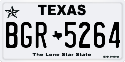 TX license plate BGR5264