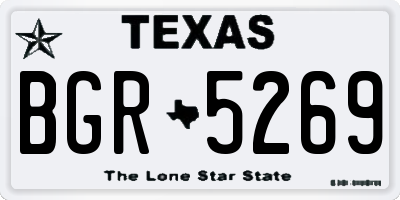 TX license plate BGR5269