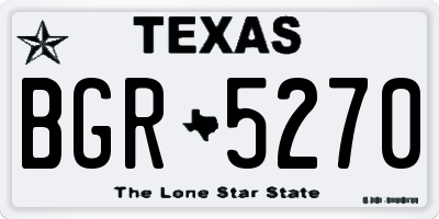TX license plate BGR5270