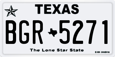 TX license plate BGR5271
