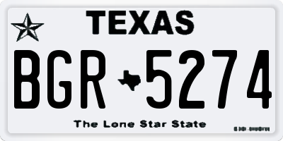 TX license plate BGR5274