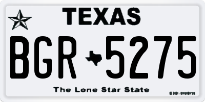TX license plate BGR5275
