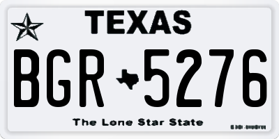 TX license plate BGR5276
