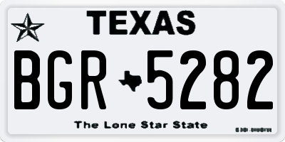 TX license plate BGR5282