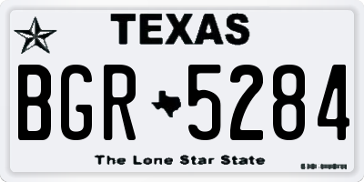 TX license plate BGR5284