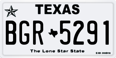TX license plate BGR5291