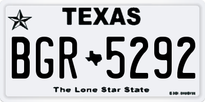 TX license plate BGR5292