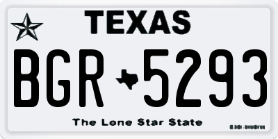 TX license plate BGR5293