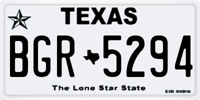 TX license plate BGR5294