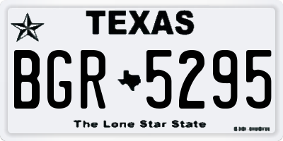 TX license plate BGR5295