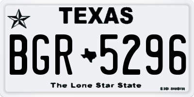 TX license plate BGR5296