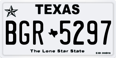 TX license plate BGR5297