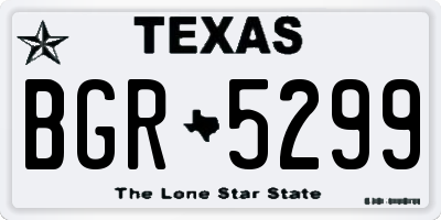 TX license plate BGR5299