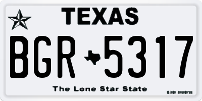 TX license plate BGR5317