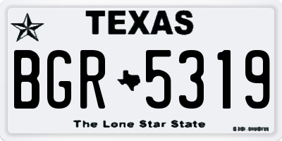 TX license plate BGR5319