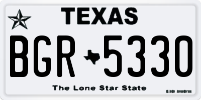 TX license plate BGR5330